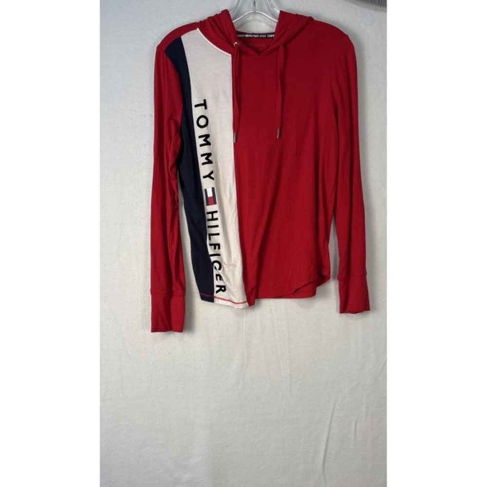 Tommy Hilfiger Womens Sport Colorblocked Graphic Hoodie Size Small K1215